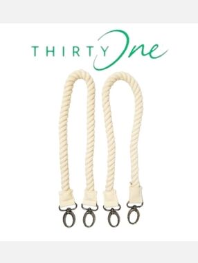 ThirtyOne Lobster Clip Rope Handles in Cream Set of 2